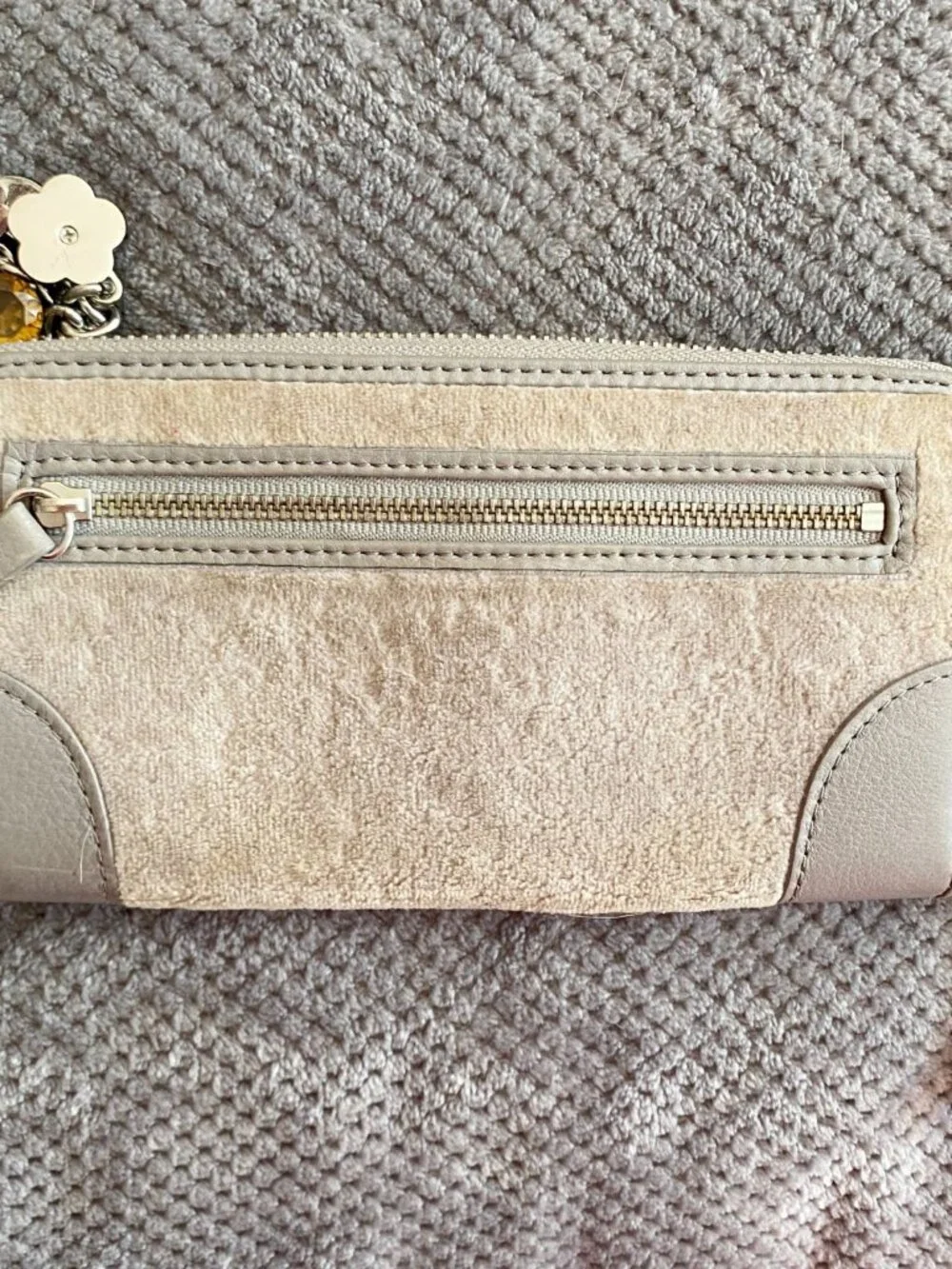 Juicy Couture vintage velour charms continental wallet